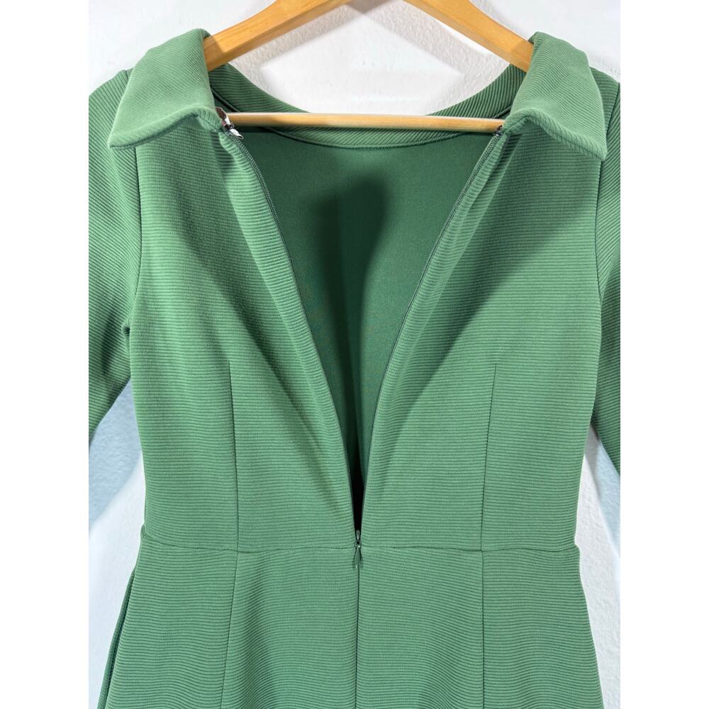 Boden Green Midi Dress with Pink Belt - Picture 10 of 13